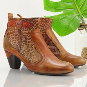 Spring Step L'Artiste Parfum Bootie Brown Leather